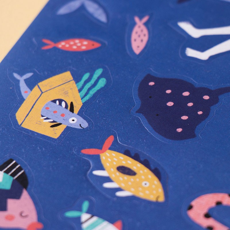 Creative activity with stickers